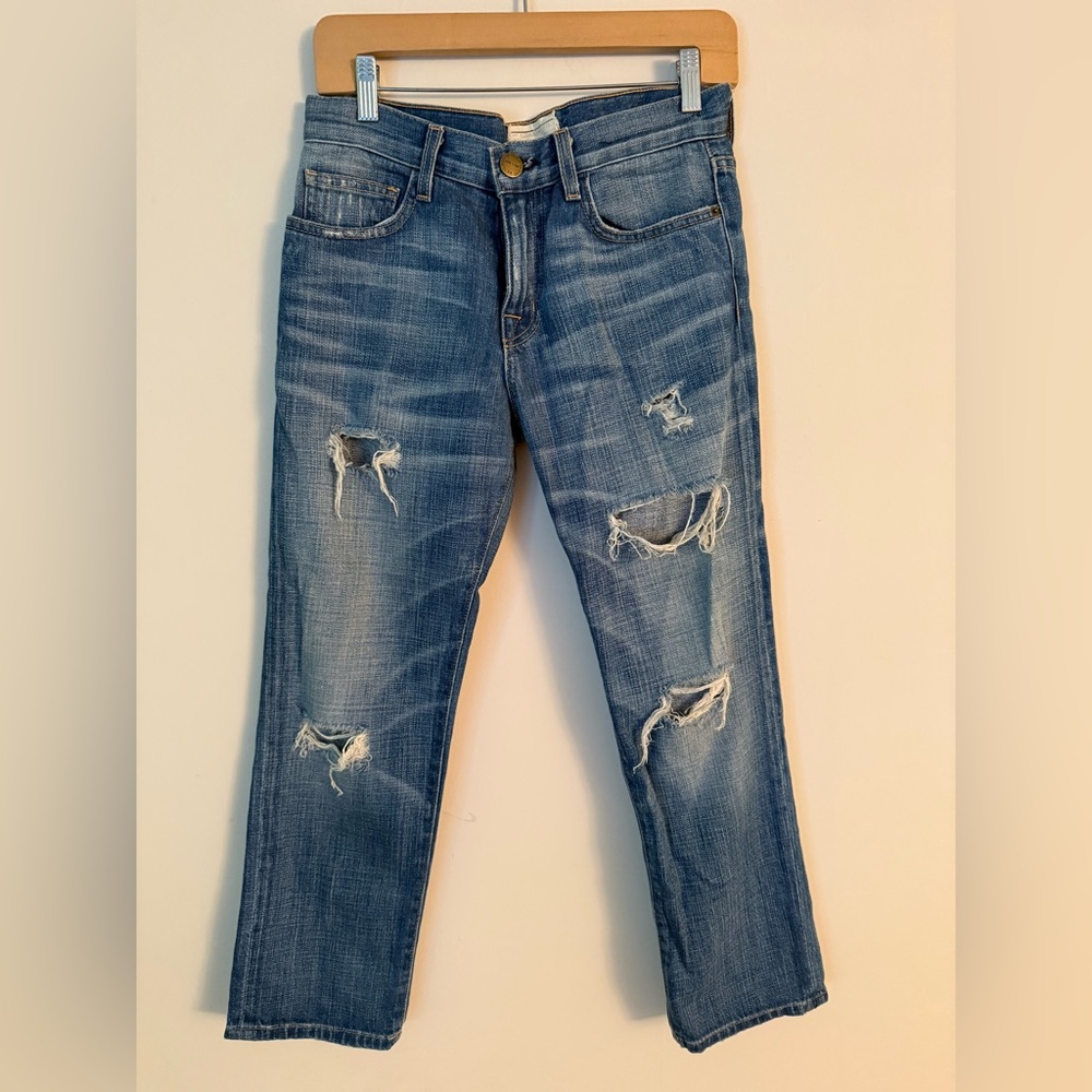 Current/Elliott Distressed Boyfriend Jeans for Women